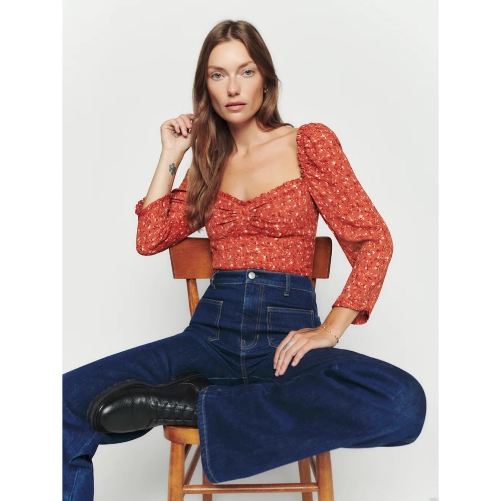 Reformation Meriah Top In Balsam Size 0